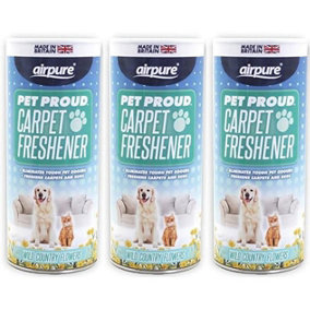 Airpure Pet Proud Carpet Freshener 350g Wild Country Flowers 350g (Pack of 3)