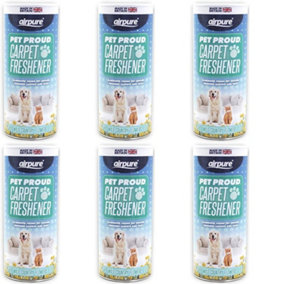 Airpure Pet Proud Carpet Freshener 350g Wild Country Flowers 350g (Pack of 6)