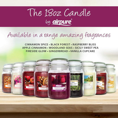 Airpure Raspberry Scented Large Candle 510g
