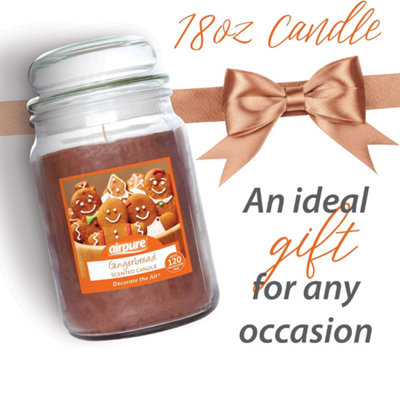 Airpure Scented Candle Jar Gingerbread Fragrance 510gm x 6
