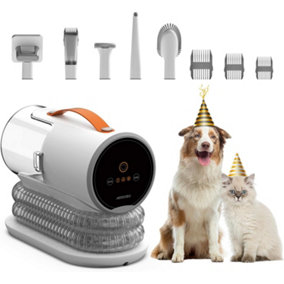 AIRROBO 5 in 1 Pet & Dog Grooming Kit & Pet Hair Vacuum, Brush, Clippers  & Deshedding Tool