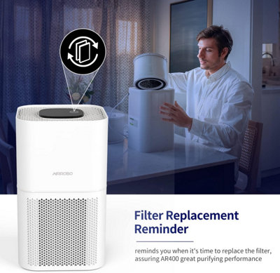 AIRROBO Air Purifier for Bedroom & Home Quiet Bladeless Fan HEPA Filter Air Purifier for Pollen, Dust, Smoke, Odours and Pet Smell