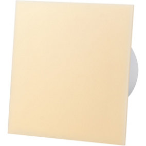 AirRoxy Beige Acrylic Glass Front Panel 100mm Standard Extractor Fan for Wall Ceiling Ventilation