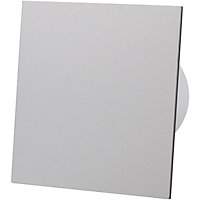 AirRoxy Grey Acrylic Glass Front Panel 100mm Timer Extractor Fan for Wall Ceiling Ventilation