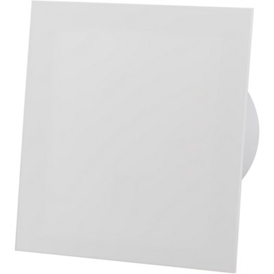 AirRoxy Matte White Acrylic Glass Front Panel 100mm Standard Extractor Fan for Wall Ceiling Ventilation