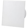 AirRoxy Matte White Glass Front Panel 100mm Humidity Sensor Extractor Fan for Wall Ceiling Ventilation