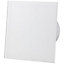 AirRoxy Matte White Glass Front Panel 100mm Timer Extractor Fan for Wall Ceiling Ventilation