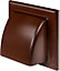 AirTech Cowl Gravity Flap Wall Non-Return Valve Cowl Duct Cover Air Vent Grille 100 duct opening brown