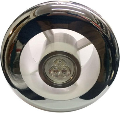 AirTech LED 3W Light with 4" Chrome White Grille and Transformer (3W)