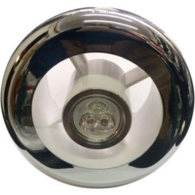 AirTech LED 3W Light with 4" Chrome White Grille and Transformer (3W)