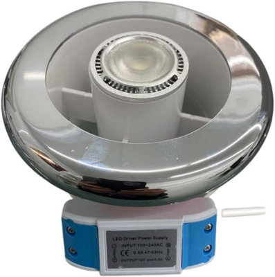 AirTech LED 5W Light with 4" Chrome White Grille and Transformer (5W) - 5