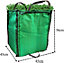 AirTech-UK 1 x Green Garden Waste Bags 120 Litres (45 x 45 x 56) cm Industrial Woven Polypropylene Material Lawn and Garden
