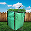 AirTech-UK 1 x Green Garden Waste Bags 120 Litres (45 x 45 x 56) cm Industrial Woven Polypropylene Material Lawn and Garden