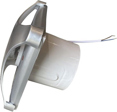 AirTech-UK 4 Inch / 100mm Silent Extractor Fan with 5 W LED Light Wall Ceiling Exhaust for Bathroom Kitchen Silver - 4