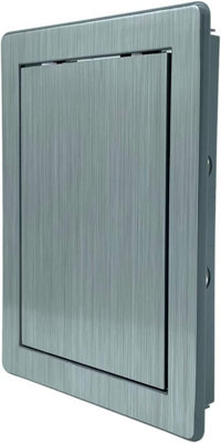 AirTech-UK Access Panel 150 x 200mm (6" x 8") Plastic Inspection Door Durable ABS Construction Sateen Silver Color