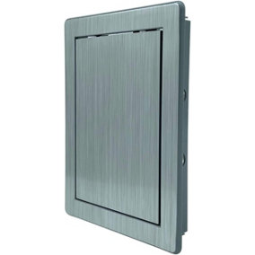 AirTech-UK Access Panel 150 x 200mm (6" x 8") Plastic Inspection Door Durable ABS Construction Sateen Silver Color