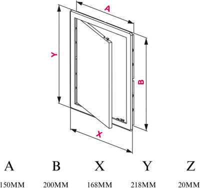 AirTech-UK Access Panel 150 x 200mm (6" x 8") Plastic Inspection Door Durable ABS Construction Sateen Silver Color