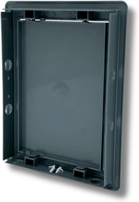 AirTech-UK Access Panel 150 x 200mm (6" x 8") Plastic Inspection Door Durable ABS Construction Sateen Silver Color - 3