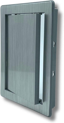 AirTech-UK Access Panel 150 x 200mm (6" x 8") Plastic Inspection Door Durable ABS Construction Sateen Silver Color - 4
