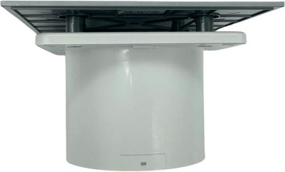 AirTech-UK Bathroom Extractor Fan 100 mm / 4" Black Glass decorative Front Panell with Pull Cord