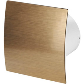 AirTech-UK Bathroom Extractor Fan 100 mm / 4" Metallic-gold Finish decorative Front Panel with Pull Cord