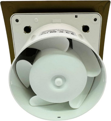 AirTech-UK Bathroom Extractor Fan 100 mm / 4" Metallic Gold Finish Front Panel with Timer
