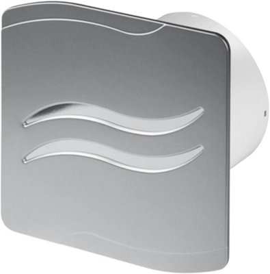 AirTech-UK Bathroom Extractor Fan 100 mm / 4" S-Line Silvery-satin ...
