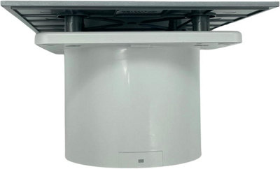 AirTech-UK Bathroom Extractor Fan 100 mm / 4" Smooth Stainless Steel Trax Front Panel with Humidy Sensor and Timer - 3