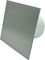 AirTech-UK Bathroom Extractor Fan 100 mm / 4" Smooth Stainless Steel Trax Front Panel