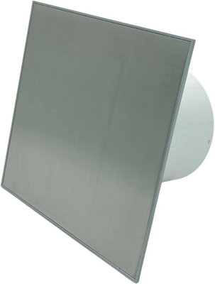 AirTechUK Bathroom Extractor Fan 100 mm / 4" Smooth Stainless Steel