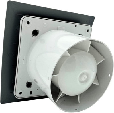 AirTech-UK Bathroom Extractor Fan 100 mm / 4" Stainless Steel decorative Front Panel with Pull Cord