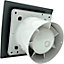 AirTech-UK Bathroom Extractor Fan 100 mm / 4" Stainless Steel decorative Front Panel with Timer