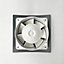 AirTech-UK Bathroom Extractor Fan 100 mm / 4" Stainless Steel decorative Front Panel with Timer