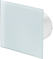 AirTech-UK Bathroom Extractor Fan 100 mm / 4" White Glass decorative Front Panel
