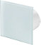 AirTech-UK Bathroom Extractor Fan 100 mm / 4" White Glass decorative Front Panel