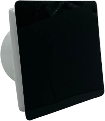 AirTech-UK Bathroom Extractor Fan 150mm/6 Matte Black Glass with Timer Sensor VF-W6GP Price Comparisons | Compare The Build