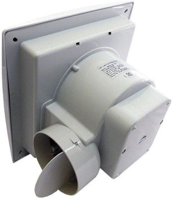 AirTech-UK Bathroom Extractor Fan With 6 W LED Light Ceiling Kitchen Exhaust Fan White Front Finish for 100mm / 4 inch Duct Size