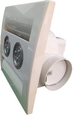 AirTech-UK Bathroom Extractor Fan With 6 W LED Light Ceiling Kitchen Exhaust Fan White Front Finish for 100mm / 4 inch Duct Size - 3