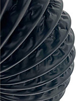 AirTech-UK Combi ducting 100mm Dia 4" Black Flexible Ducting Combi Duct Aluminium (10 Meter)