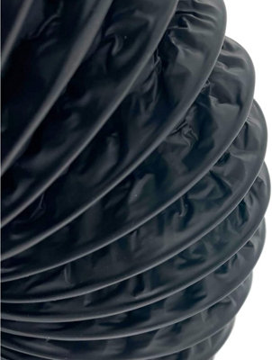 AirTech-UK Combi ducting 100mm Dia 4" Black Flexible Ducting Combi Duct Aluminium (10 Meter)