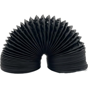Black Plastic Combi Flex Duct 200mm x 6m