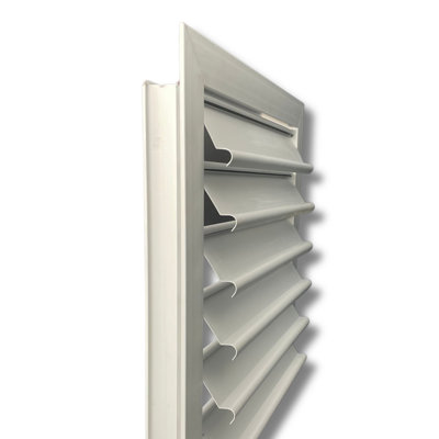 AirTech-UK Gravity Grille 200mm x 200mm Premium Anodized Aluminium Louvre Grill for Walls and Crawl Spaces - 3