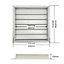AirTech-UK Gravity Grille 400mm x 400mm Premium Anodized Aluminium Louvre Grill for Walls and Crawl Spaces
