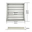AirTech-UK Gravity Grille 500mm x 500mm Premium Anodized Aluminium Louvre Grill for Walls and Crawl Spaces