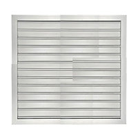 AirTech-UK Gravity Grille 600mm x 600mm Premium Anodized Aluminium Louvre Grill for Walls and Crawl Spaces