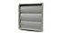 AirTech-UK Gravity Grille Grey 155mm External with 100mm - 4 inch Round Rear Spigot and Not-Return Shutters Ducting Air Vent