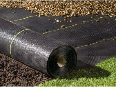 AirTech-UK Heavy Duty Weed Control Membrane Garden Weed Barrier Fabric for Landscaping 2M Wide x 1M length