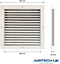 AirTech-UK HVAC Fixed Louvre Exterior Grille 300 x 300mm Air Vent Aluminum Grille for Walls and Crawl Space Bird Mesh Weatherproof