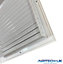 AirTech-UK HVAC Fixed Louvre Exterior Grille 300 x 300mm Air Vent Aluminum Grille for Walls and Crawl Space Bird Mesh Weatherproof