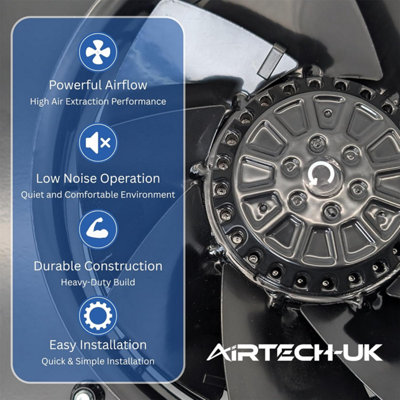 AirTech-UK Industrial Axial Commercial Extractor Fan Ventilator Exhaust ...